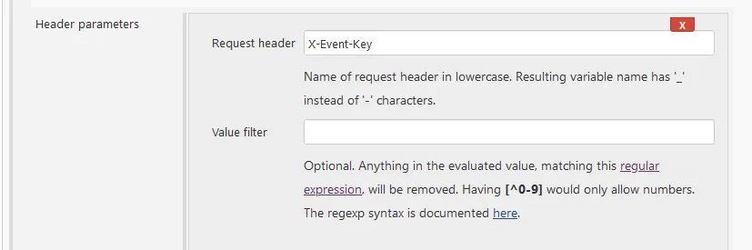 Configure the Generic Webhook Trigger X-Event-Key
