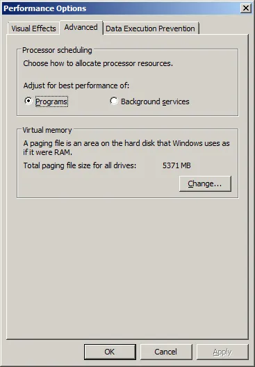 Performance options
