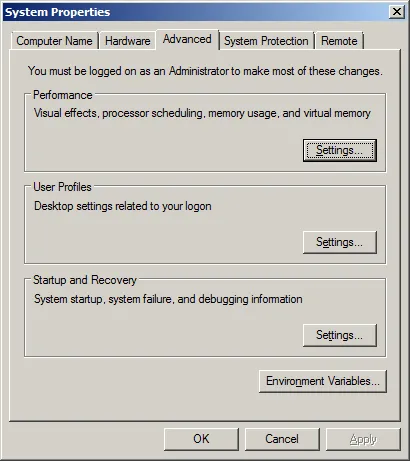 System Properties