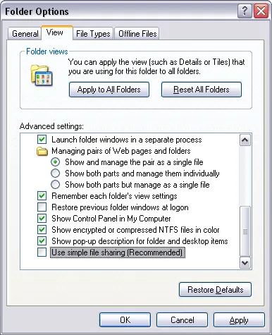 Use simple file sharing